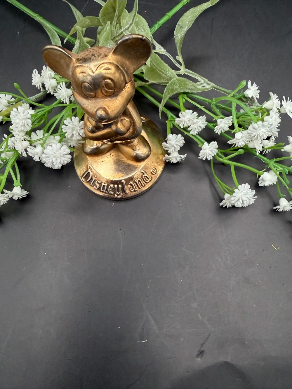 Vintage Brass Disneyland Mickey Mouse Figurine
